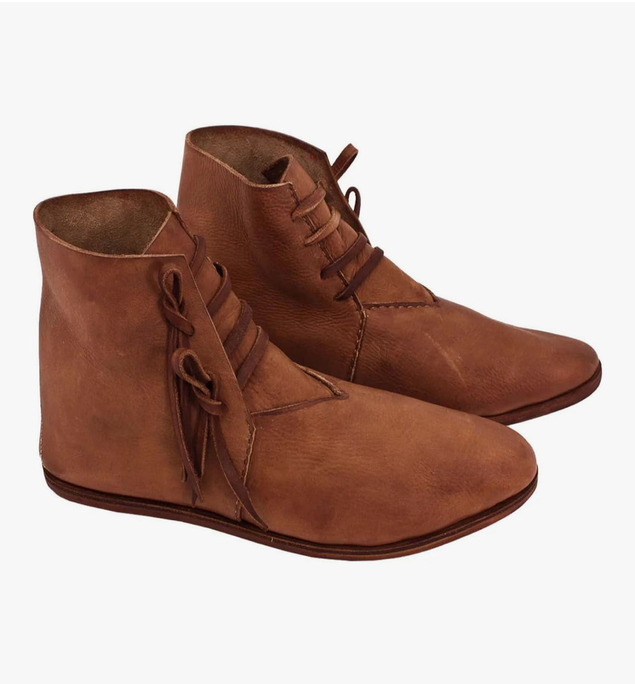 Men’s Limited Edition Medieval Black PU Ankle Boots – Heritage Style with Modern Edge