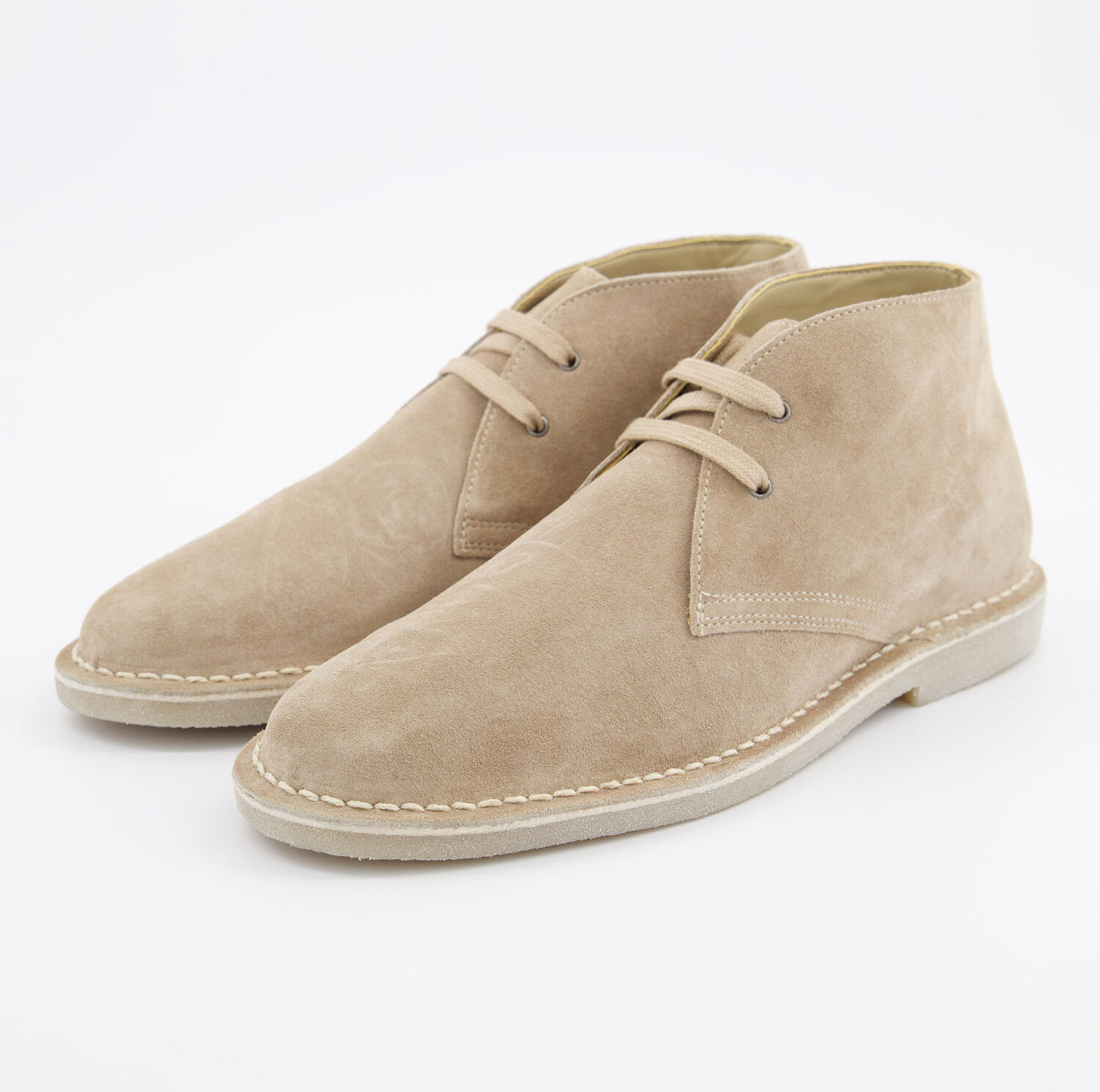 SKOVDE Beige Suede Desert Bootsz: Timeless Minimalism with Effortless Sophistication