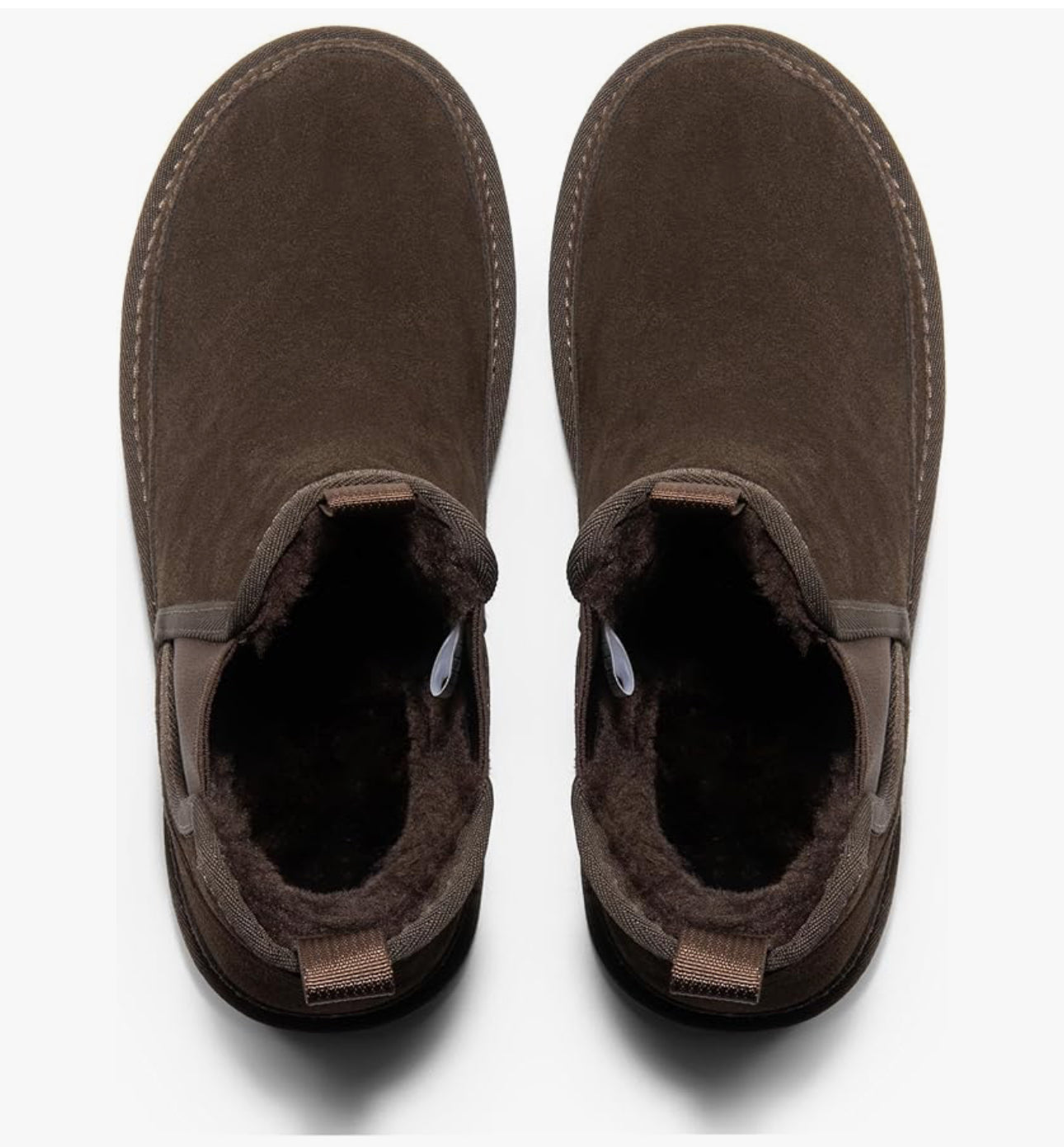 Bruno Marc “FuzzyGo” Men’s Suede Winter Chelsea Boots – Rugged Warmth Meets Timeless Style
