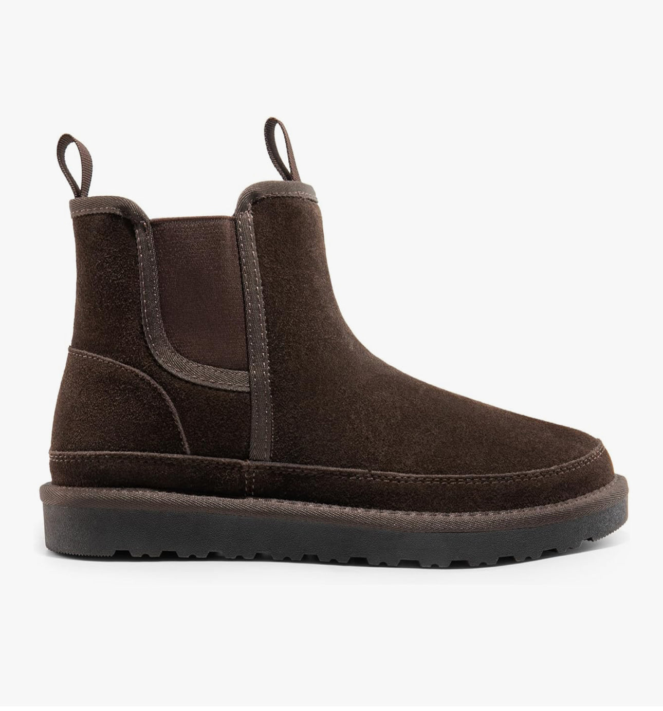 Bruno Marc “FuzzyGo” Men’s Suede Winter Chelsea Boots – Rugged Warmth Meets Timeless Style