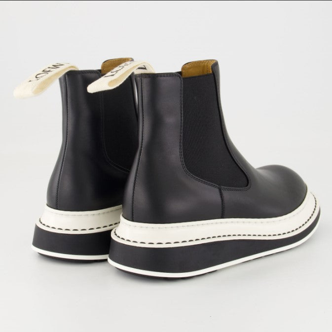 Loewe Black Leather Chelsea Boots