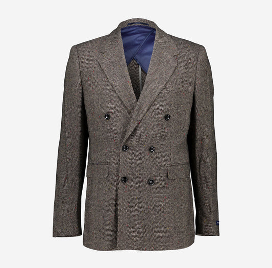 Douglas Hayward Beige & Black Herringbone Tweed Blazer – Limited Edition Heritage Tailoring