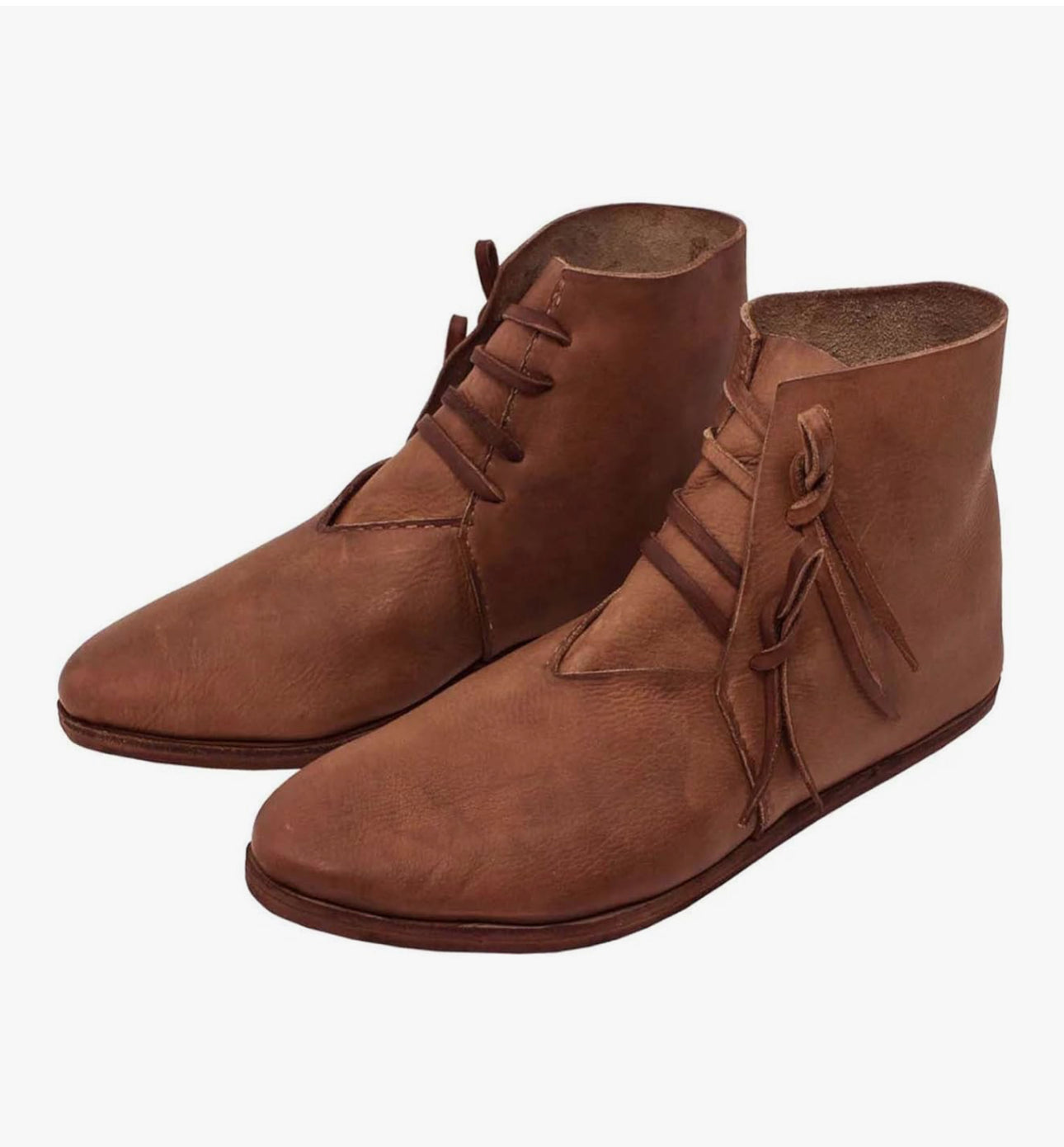 Men’s Limited Edition Medieval Black PU Ankle Boots – Heritage Style with Modern Edge