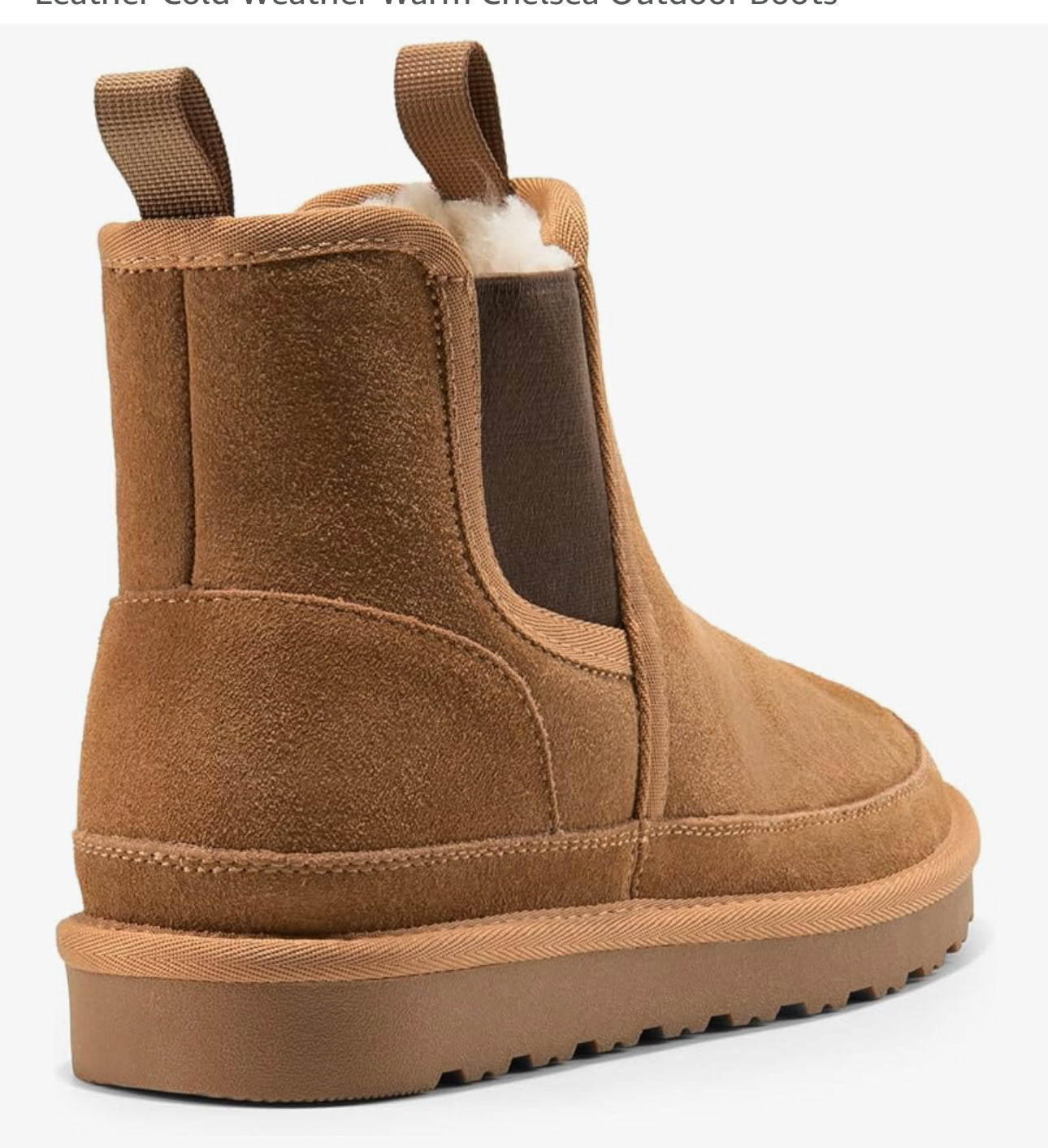 Bruno Marc “FuzzyGo” Men’s Suede Winter Chelsea Boots – Rugged Warmth Meets Timeless Style