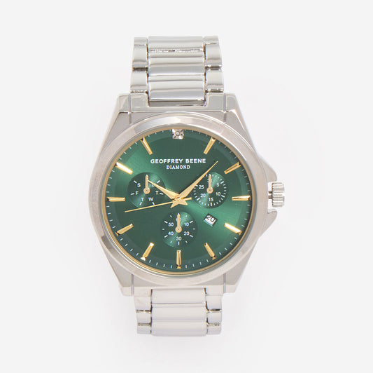 Geoffrey Beene Green Link Watch – Limited Edition Bold Elegance