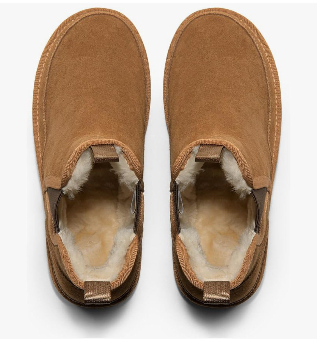 Bruno Marc “FuzzyGo” Men’s Suede Winter Chelsea Boots – Rugged Warmth Meets Timeless Style
