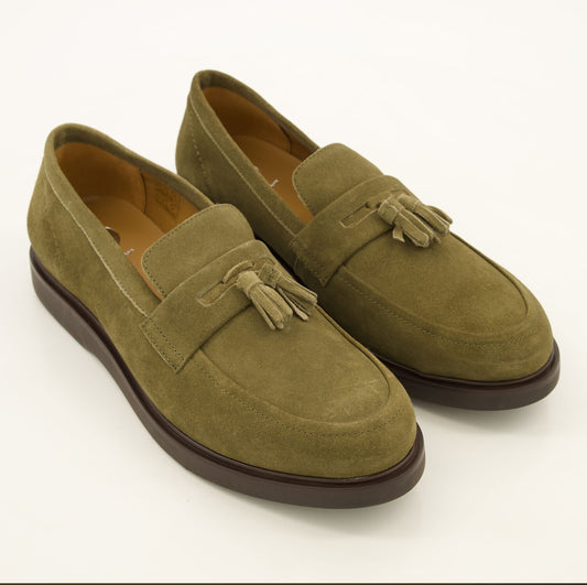 Hudson Light Khaki Suede Calveston Loafers – Limited Edition Relaxed Luxury