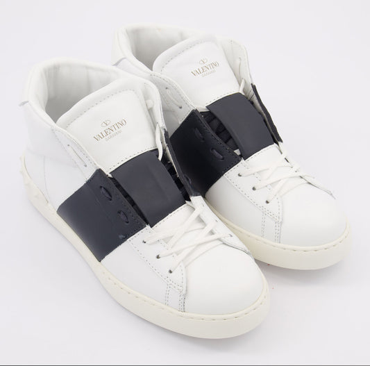 VALENTINO GARAVANI
Black & White Leather Two Tone Trainers