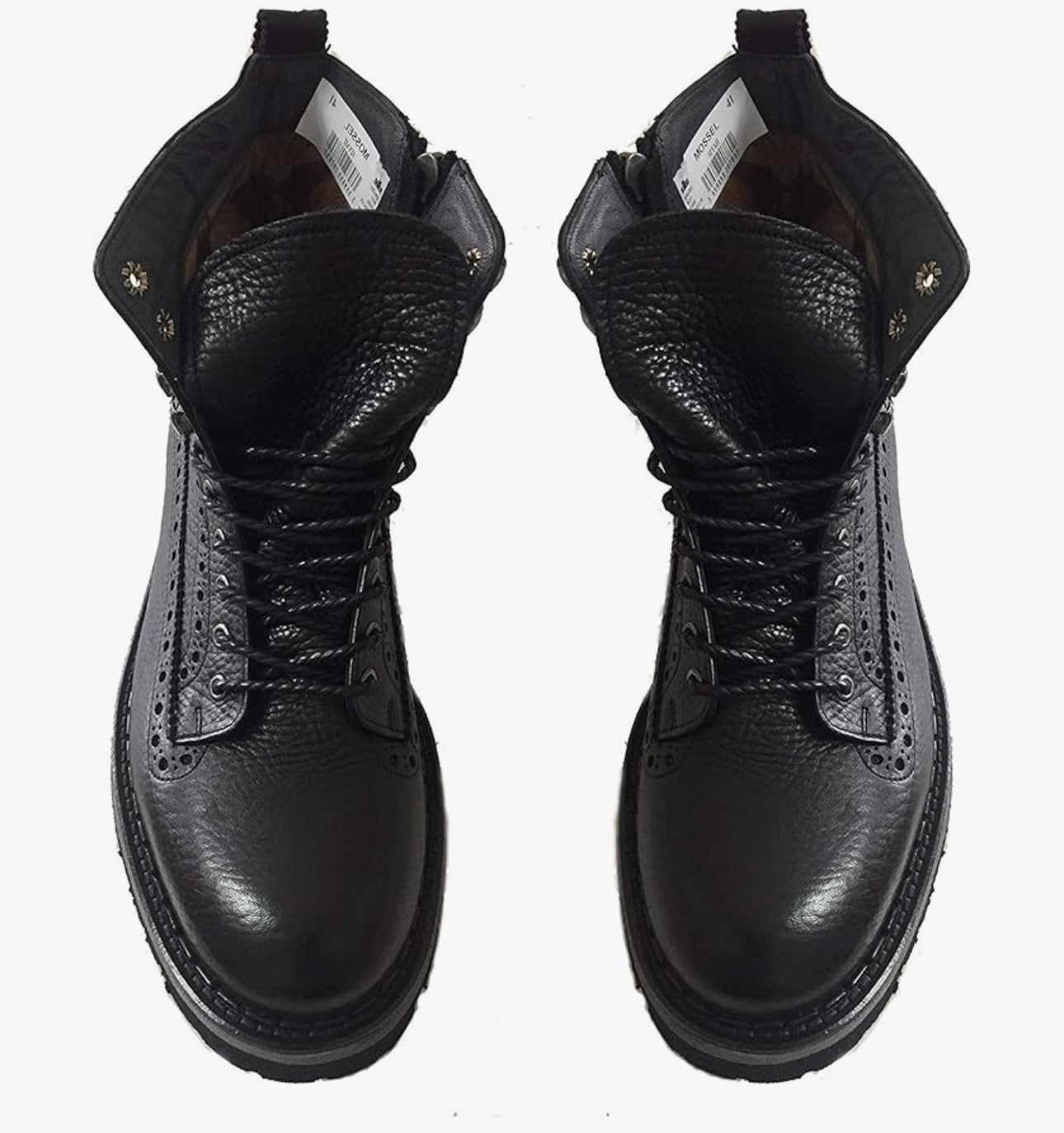 Men’s Limited Edition Black Leather Combat Boots – Rugged Luxury for All Seasons