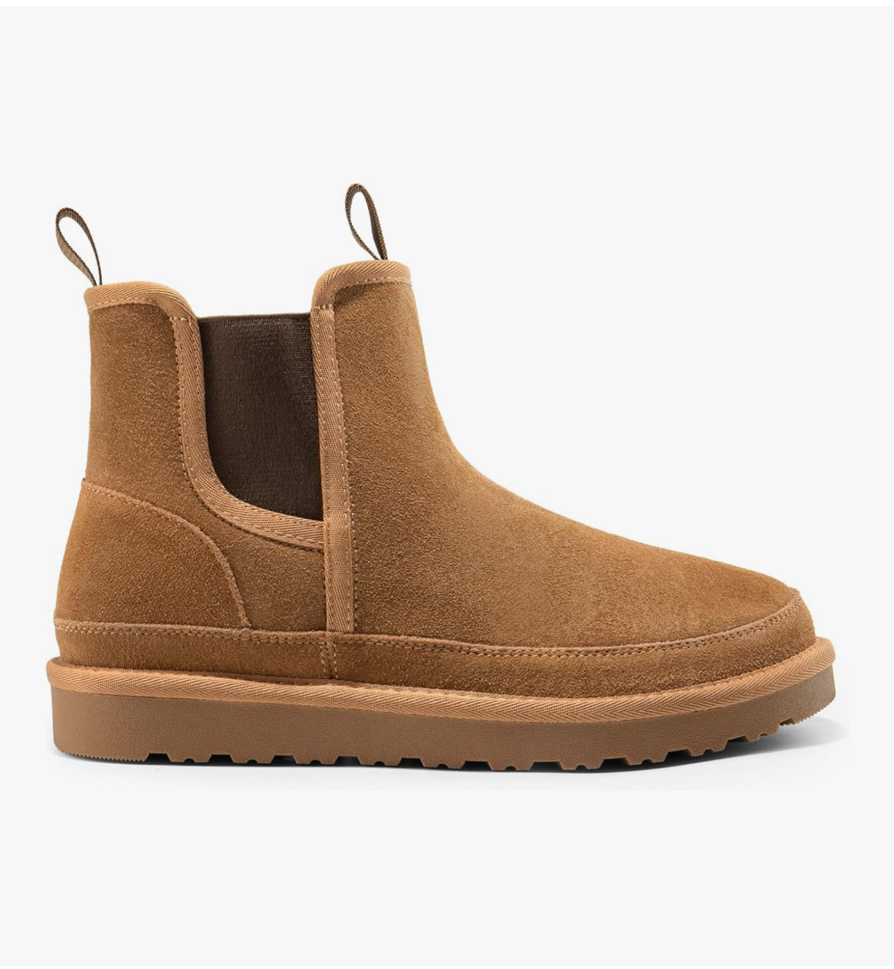 Bruno Marc “FuzzyGo” Men’s Suede Winter Chelsea Boots – Rugged Warmth Meets Timeless Style