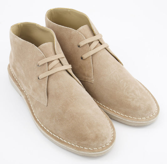 SKOVDE Beige Suede Desert Bootsz: Timeless Minimalism with Effortless Sophistication