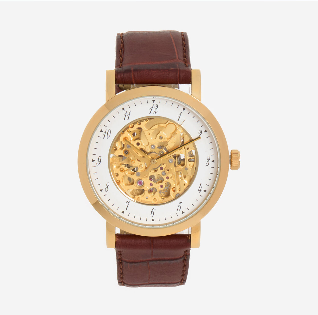 Tateossian Yellow Gold Plated Automatic Skeleton Watch – Limited Edition Luxury