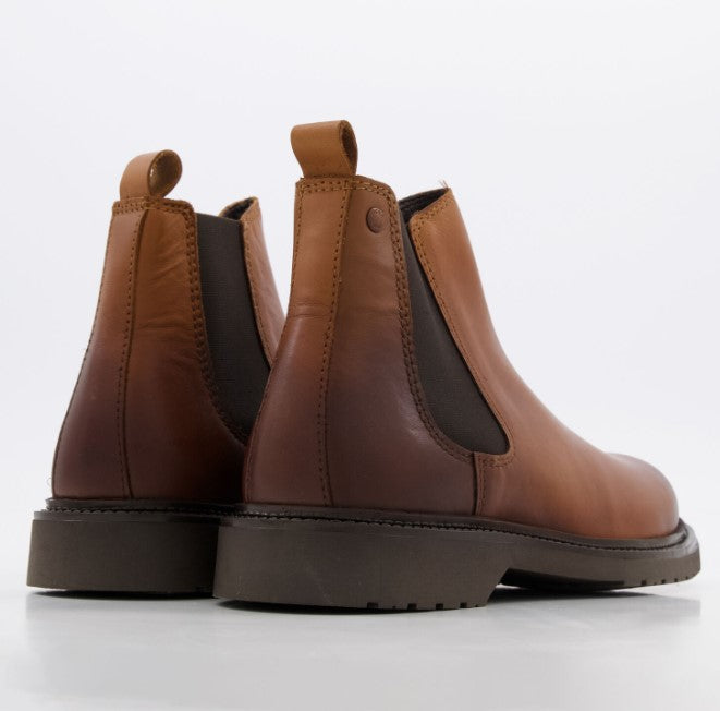 Jack &Jones Limited-Edition Tan Chelsea Leather Boots