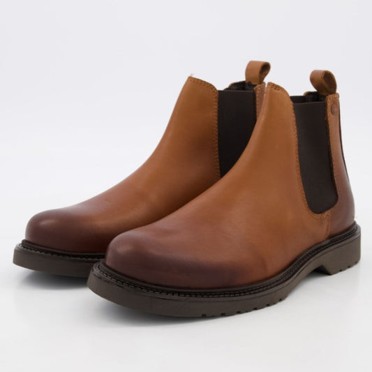 Jack &Jones Limited-Edition Tan Chelsea Leather Boots