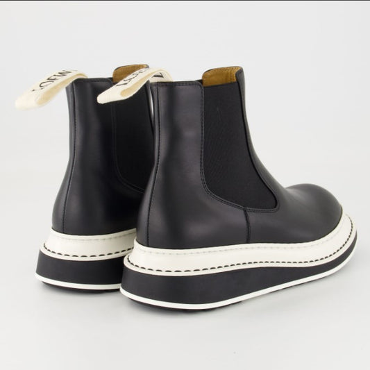 Loewe Black Leather Chelsea Boots