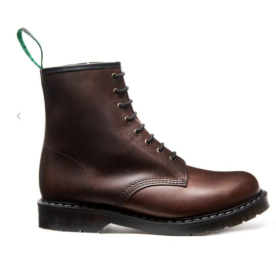 Solovair Gaucho Crazy Horse 8 Eye Derby Boot with Zip Guard - Limited Edition Craftsmanship