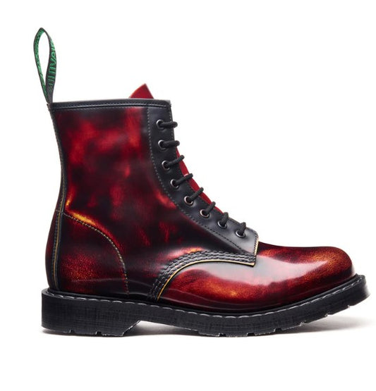 Solovair Flame Rub-Off 8 Eye Derby Boot – Limited Edition Statement