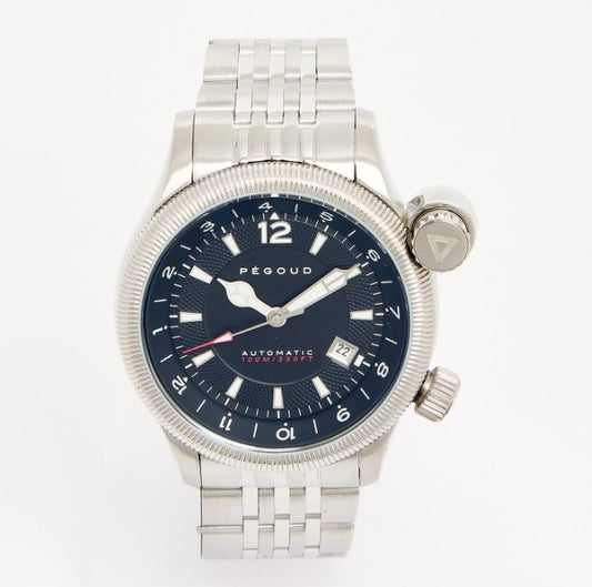 Pegoud Silver Tone Automatic Watch